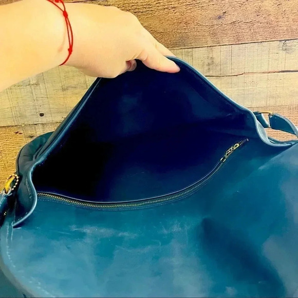 Vintage Coach Paris Large Navy Blue Bag - Picture 14 of 16